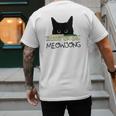 Women's Meowjong Cat Mahjong Chinese Game Cat Mom Dad Men's Back Print T-Shirt