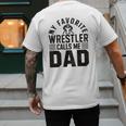 Wrestler Daddy Wrestling Dad Men's Back Print T-Shirt