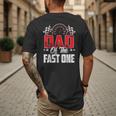1 Year Old Racing Car Fast One Birthday 1st Family Dad Men's Back Print T-Shirt