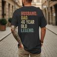 40th Birthday For Men Vintage Dad 1980 Men's Back Print T-Shirt