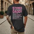 5 Things You Should Know About My Daddy Fathers Day Men's Back Print T-Shirt