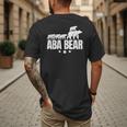 Aba Bear For Jewish Dad With Four Kids On Father's Day Men's Back Print T-Shirt