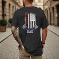 American Flag Go Kart Racing Race Dad Flag Men's Back Print T-Shirt