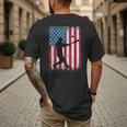 American Flag Vintage Baseball Flag Dad Mom Tee T-Shirt Men's Back Print T-Shirt