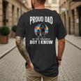 Autism Awareness For Proud Dad Support Autistic Kids Men's Back Print T-Shirt