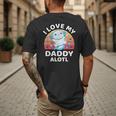 Axolotl Kids Teens Retro Sunset I Love My Daddy Men's Back Print T-Shirt