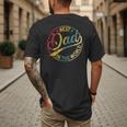 Best Dad In The World Father's Day Vintage Dad Men's Back Print T-Shirt