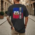 Best Haitian Dad Ever Haiti Daddy Father's Day Men's Back Print T-Shirt