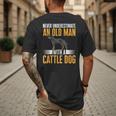 Blue Heeler Dad Australian Cattle Dog Men Men's Back Print T-Shirt Blue Heeler Dad Australian Cattle Dog Men Men's Back Print T-Shirt