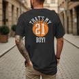My Boy 21 Basketball Number 21 Jersey Basketball Mom Dad Men's Back Print T-Shirt