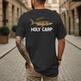 Carp Fish Pun Fishing Trip Fisherman Dad Holy Carp Men's Back Print T-Shirt