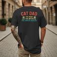 Cat Dad The Man The Myth Cat Lover Kitten Owner Kitty Men's Back Print T-Shirt