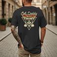 Cat Daddy Retro Sunglasses Cat Fur Dad Papa Vintage Cat Dad Men's Back Print T-Shirt