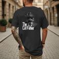 The Catfather Fathersday Best Birthday Cat Dad Men's Back Print T-Shirt