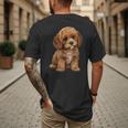 Cavapoo Breed Pet Lover Art Dog For Mom Dad Kids Men's Back Print T-Shirt