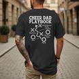 Cheer Dad Cheerleader Playbook Men's Back Print T-Shirt