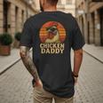 Chicken Daddy Vintage Chicken Dad Farmer Poultry Farmer Men's Back Print T-Shirt