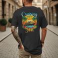 Cruising With My Son Mom Dad Cruise Vacation Matching Men's Back Print T-Shirt