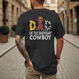Dad 1st Birthday Cowboy Western Dad Birthday Boy Men's Back Print T-Shirt