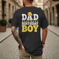 Dad Of The Birthday Boy Construction Birthday Party Hat Men Men's Back Print T-Shirt