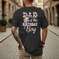Dad Of The Birthday Boy Cow Farm 1St Birthday Boy Men's Back Print T-Shirt