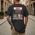 Dad Birthday Crew Movie Night Theme Matching Party Men's Back Print T-Shirt