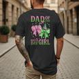 Dad Of The Birthday Girl Coquette Matching Family Party Men's Back Print T-Shirt