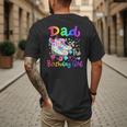 Dad Of The Birthday Girl Skater Roller Skate Family Party Men's Back Print T-Shirt
