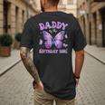 Dad Of The Birthday Girl Tie Dye Butterfly Birthday Family Men's Back Print T-Shirt