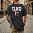 Dad Birthday Squad Matching Coquette Bow Family Party Men's Back Print T-Shirt