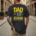 Dad Of A Childhood Cancer Warrior Childhood Cancer Awareness Men's Back Print T-Shirt