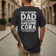 Dad Of CORA Father's Day Personalized Name Joke Men's Back Print T-Shirt
