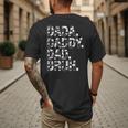 Dad Dada Daddy Bruh Papa Cow Daddy Love Cows Dad Cow Print Men's Back Print T-Shirt
