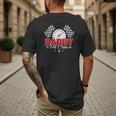Dad Daddy Pit Crew Race Car Birthday Racing Party Men's Back Print T-Shirt