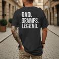 Dad Gramps Legend Vintage Distressed Bold Gramps Graphic Men's Back Print T-Shirt