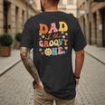 Dad Of The Groovy One 1st Birthday Pregnancy Announcement Men's Back Print T-Shirt