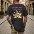 Dad Of Miss Three-Esta Mexican Fiesta 3rd Birthday Outfit Men's Back Print T-Shirt