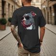 Dad Mom Cool Dog Sunglasses Pitbull Men's Back Print T-Shirt