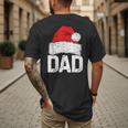 Dad Santa Christmas Family Matching Pajamas Papa Xmas Father Short Sleeve Men's Back Print T-Shirt