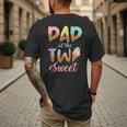 Dad Of The Two Sweet Birthday Girl Ice Cream Lovers 2nd Men's Back Print T-Shirt