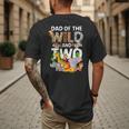 Dad Of The Wild Two Zoo 2nd Birthday Safari Jungle Animal Men's Back Print T-Shirt