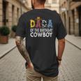 Dada 1st Birthday Cowboy Western Dada Birthday Boy Men's Back Print T-Shirt