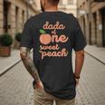 Dada Dad First Birthday One Sweet Peach Bday Family Matching Men's Back Print T-Shirt