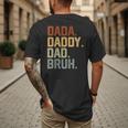 Dada Daddy Dad Bruh Retro Vintage Fathers Day Vintage Men's Back Print T-Shirt Dada Daddy Dad Bruh Retro Vintage Fathers Day Vintage Men's Back Print T-Shirt