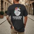 Dadacorn Muscle Dad Unicorn Fathers Day Men's Back Print T-Shirt