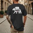 Daddy Bear Fathers Day Cute Baby Cub Papa Dad-a Pops Small Men's Back Print T-Shirt