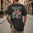 Daddy Of The Birthday Boy Game Day Football Men's Back Print T-Shirt