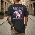 Daddy Of The Birthday Girl Dabbing Unicorn Dad Daddy Small Men's Back Print T-Shirt