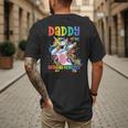 Daddy Of The Birthday Princess Girl Dabbing Unicorn Dad Men's Back Print T-Shirt