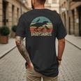Daddy Dinosaur Daddysaurus 3 Three Kids Xmas Men's Back Print T-Shirt